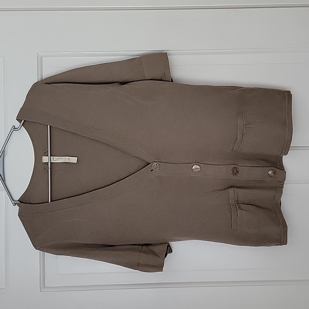 Fossil Tan Cardigan Size M